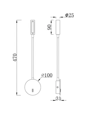 Настенный светильник (бра) Technical C035WL