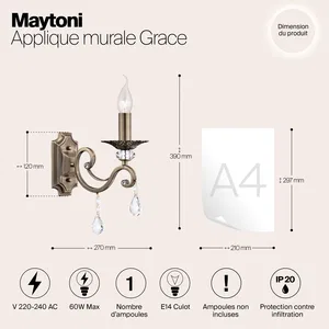 Настенный светильник (бра) Maytoni RC247-WL-01-R