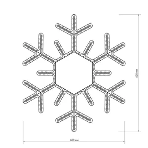 Фигура ARD-SNOWFLAKE-M5-600x600-216LED White (230V, 15W) (Ardecoled, IP65)