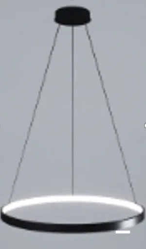 Люстра LED подвесной круг D60CM "КАБИНЕТ стиль Оптимальный" 4К Цвет люстры: черный