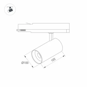 Светильник LGD-NIKA-4TR-R100-30W Day4000 (BK, 24 deg, 230V) (Arlight, IP20 Металл, 5 лет)