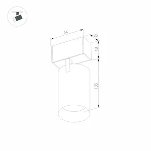 Светильник MAG-SPOT-45-R85-12W Warm3000 (BK, 36 deg, 24V) (Arlight, IP20 Металл, 5 лет)