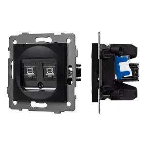 Механизм компьютерной розетки двойной SCT-MPC2-PL-BK-V (RJ-45, CAT6) (Arlight, -)