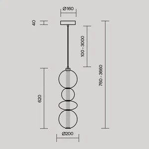 Подвесной светильник Maytoni MOD307PL-L36BS3K