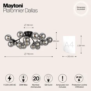 Потолочный светильник Maytoni MOD545CL-20B