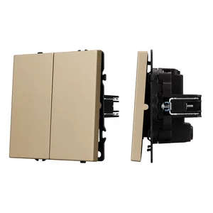 ARL NOBE Выключатель перекрёстный 2 кл софт-тач золотой песок SWT-MKX2-SFPL-GD (250V, 10A) (Arlight, -)
