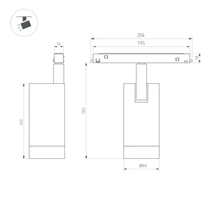 Светильник MAG-ORIENT-SPOT-R65-20W Day4000 (WH, 24 deg, 48V, DALI) (Arlight, IP20 Металл, 5 лет)