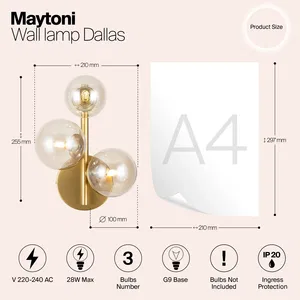 Настенный светильник (бра) Maytoni MOD545WL-03G