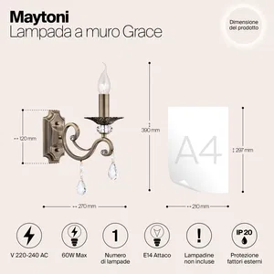 Настенный светильник (бра) Maytoni RC247-WL-01-R