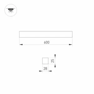 Светильник SNAP-STARLINE-LASER-S600-13W Warm3000 (WH-WH, 80 deg, 48V) (Arlight, IP40 Металл, 3 года)