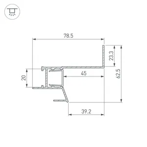 Профиль CEIL-S18-SHADOW-SIDE-3000 WHITE (Arlight, Алюминий)