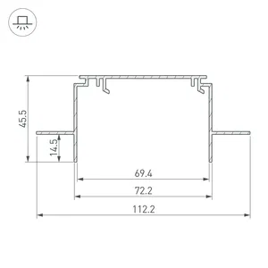Профиль-держатель TEK-POWER-RW70F-GH13-2000 (Arlight, Алюминий)