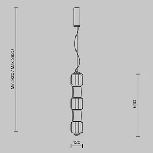 Подвесной светильник Maytoni MOD381PL-L30CH3K