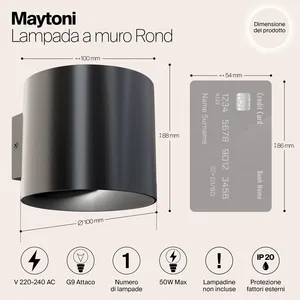 Настенный светильник (бра) Maytoni C066WL-01B