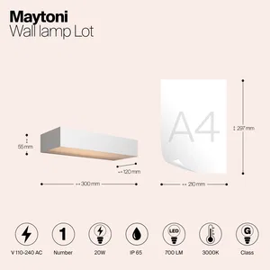 Уличный настенный светильник Outdoor O428WL-L20W3K