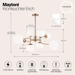 Подвесной светильник Maytoni MOD221-PL-08-G