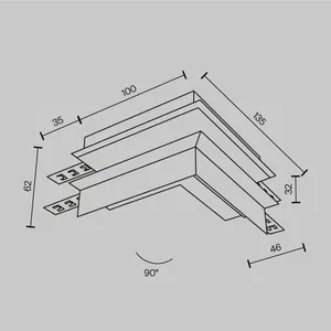 Комплектующие для встраиваемой трековой системы Technical TRA34CO-42W