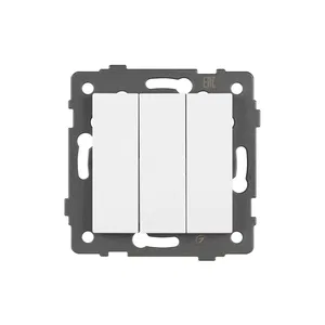 Механизм выключателя трехклавишный непроходной SWT-MK03-PL-WH-V (250V, 10A) (Arlight, -)