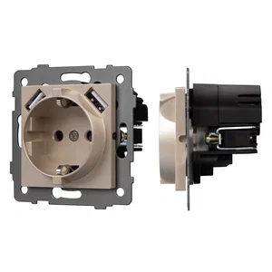 Механизм розетки с USB зарядкой SCT-MUAA-PL-GD-V (250V, 16A) (Arlight, -)