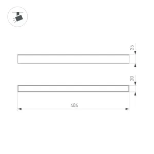 Светильник MAG-FLAT-25-L400-12W Warm3000 (BK, 100 deg, 24V) (Arlight, IP20 Металл, 5 лет)