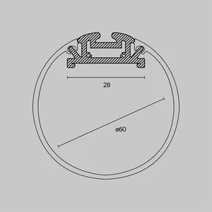 Профиль Led Strip ALM-D60-S-2M