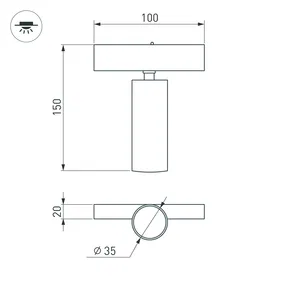 Светильник MAG-SPOT-25-R120-12W Day4000 (BK, 30 deg, 24V) (Arlight, IP20 Металл, 5 лет)