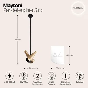 Подвесной светильник Maytoni MOD095PL-02BS