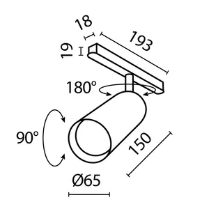 Трековый светильник Technical TR032-4-5WTW-M-DSZ-B