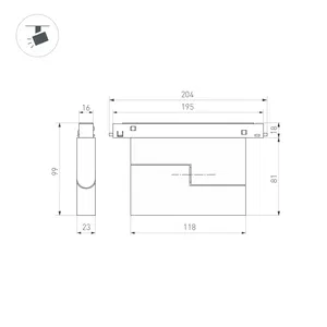 Светильник MAG-ORIENT-FLAT-FOLD-S195-6W Warm3000 (WH, 80 deg, 48V) (Arlight, IP20 Металл, 5 лет)