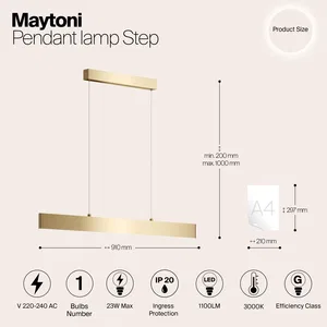 Подвесной светильник Maytoni P010PL-L23G3K