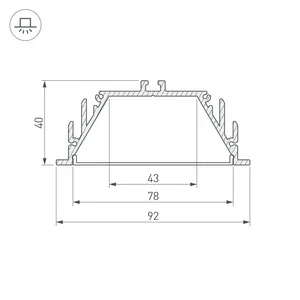 Профиль с экраном ALU-POWER-RW80F-2000 ANOD+FROST (Arlight, Алюминий)