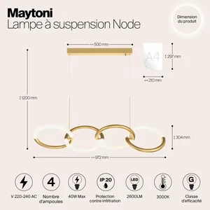 Подвесной светильник Maytoni MOD165PL-L40G3K