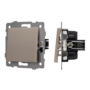 Механизм выключателя одноклавишный самовозвратный SWT-MKR1-PL-GD-V (250V, 10A) (Arlight, -)