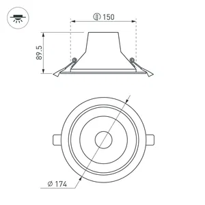 Светильник LTD-LEGEND-R175-20W Day4000 (WH, 50 deg) (Arlight, IP20 Металл, 3 года)