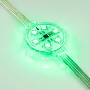 Модуль управляемый VISOR-SPI-5060-6-24V RGB 120deg (D40x12mm, 1.5W, IP68) (Arlight, Пластик, 3 года)