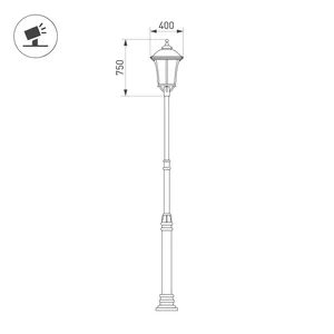 Светильник OXOR-GRADUA-O-400x750-50W Day4000 (BK, 120 deg, 230V) IP65 (Arlight, -)