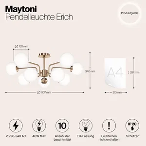 Подвесной светильник Maytoni MOD221PL-10G