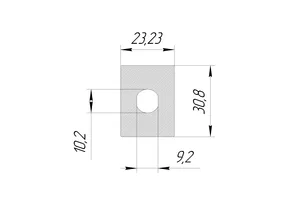 OneLine Tube base insert 1.5mm galvanized steel