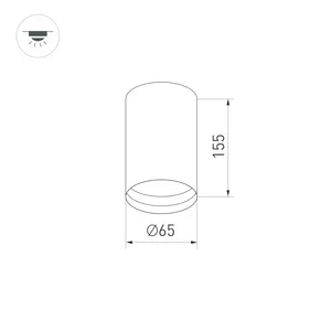 Светильник SP-POLO-SURFACE-R65-8W Warm3000 (WH-BK, 40 deg) (Arlight, IP20 Металл, 5 лет)