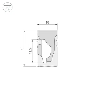 Силиконовый профиль WPH-FLEX-1018-SIDE-S10-50m WHITE (Arlight, Силикон)