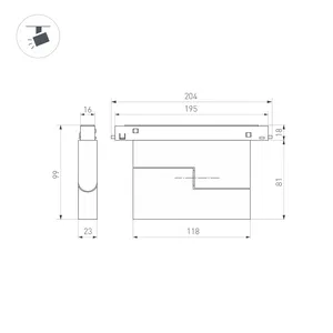 Светильник MAG-ORIENT-FLAT-FOLD-S195-6W Warm3000 (WH, 80 deg, 48V) (Arlight, IP20 Металл, 5 лет)