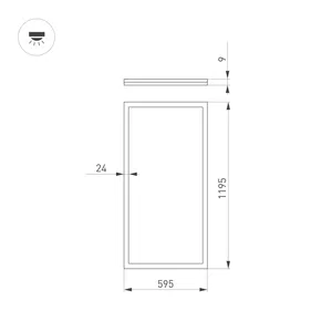 Светильник DL-INTENSO-S600x1200-60W Warm3000 (WH, 120 deg, 230V) (Arlight, IP40 Металл, 3 года)