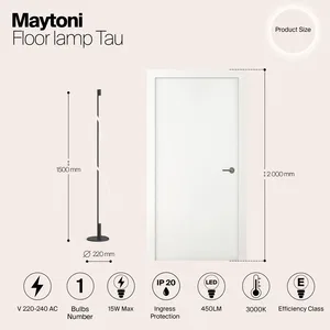 Напольный светильник (торшер) Maytoni MOD166FL-L15B3K