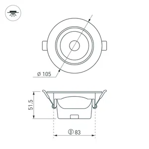 Светильник LTD-POLAR-TURN-R105-10W Day4000 (WH, 36 deg, 230V) (Arlight, IP20 Пластик, 3 года)