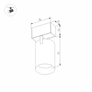 Светильник MAG-SPOT-45-R85-7W Warm3000 (BK, 24 deg, 24V) (Arlight, IP20 Металл, 5 лет)