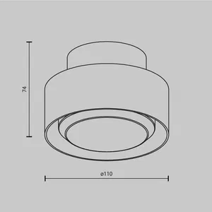 Потолочный светильник Technical C092CL-GX53-B