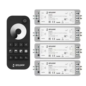INTELLIGENT ARLIGHT Диммер SMART-SET-PWM-101-72-DIM-PD-SUF Black (5-36V, 1x8A, x4, ПДУ 13кн, 2.4G) (IARL, IP20 Пластик, 5 лет)