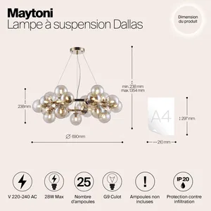 Подвесной светильник Maytoni MOD548PL-25G