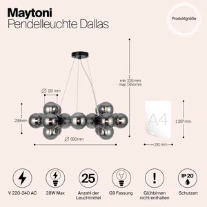 Подвесной светильник Maytoni MOD545PL-25B