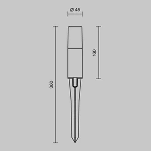 Ландшафтный светильник Outdoor O416FL-L3B3K